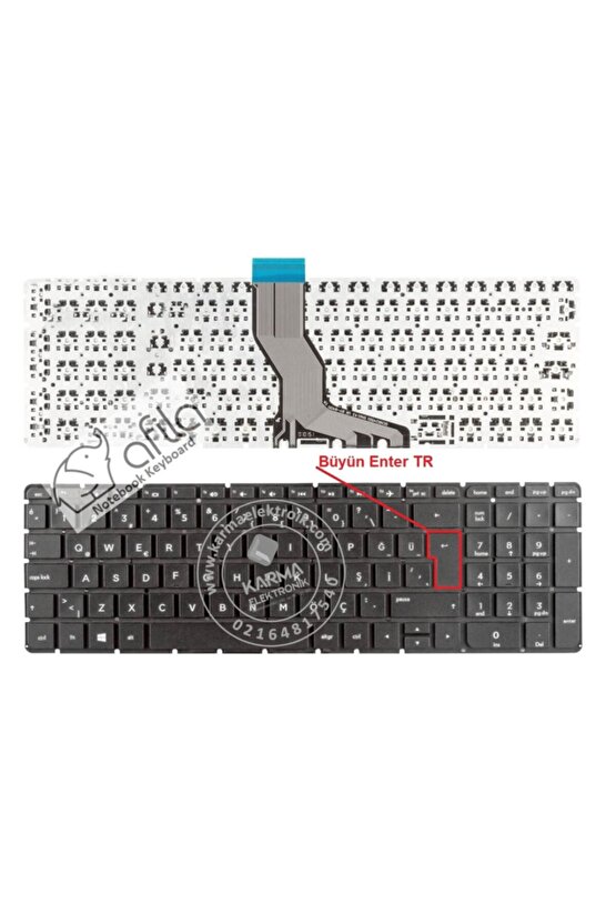Pavilion Gaming 15-ak001nt Klavye (siyah Tr) Büyük Enter