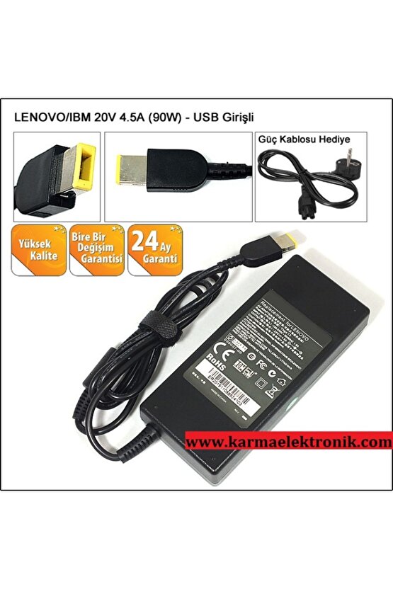 Lenovo 45n0267 Notebook Adaptör - Laptop Şarj ( 20v 4.5a 90w)