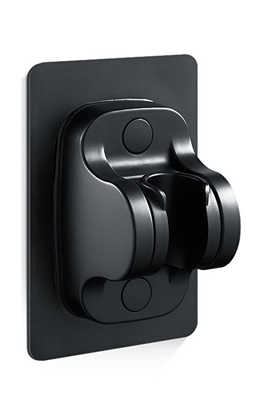 Siyah Duş Başlıklı 150 CM Hortumlu ve Yapışkanlı Mafsallı Duş Seti