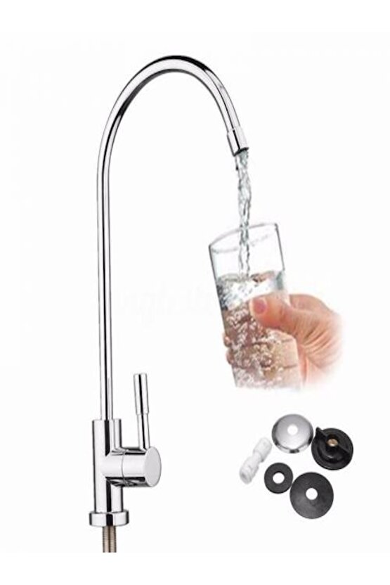 Su Arıtma Musluğu Lüx Pirinç Malzeme Su Arıtma Cihazı İçin Krom