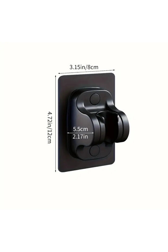 Duş Başlığı Tutucu Ayarlanabilir 120 Derece Oynar Güçlü Yapışkanlı Suya Dayanıklı El Duşu Tutucu