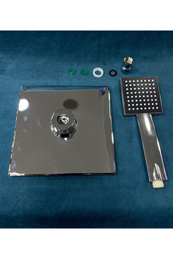 Robot Duş Tepe Başlığı Takım Siyah Kare Büyük Duş Hızlı Kargo