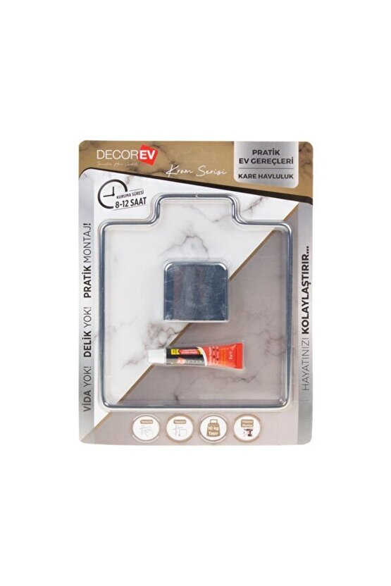 Decorev Havluluk Krom Kare Dc-4780 7805