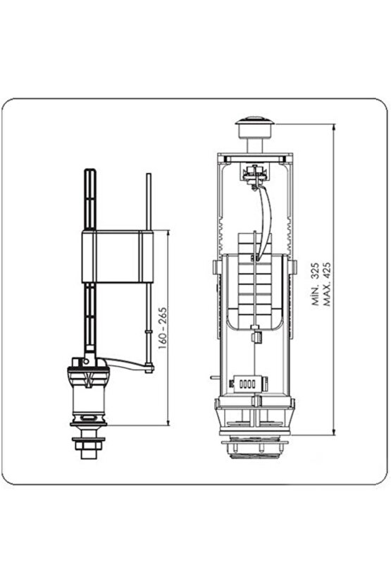 Nkp Basmalı Klozet Rezervuar Iç Takımı 1 Adet