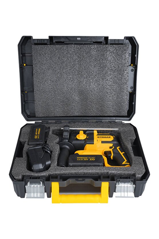 Rts5040 Şarjlı Sds Plus Kırıcı Ve Delici Kömürsüz 1.8jul 26mm 2x4 Ah 20v Çift Akü S-lion - Akü Dahil