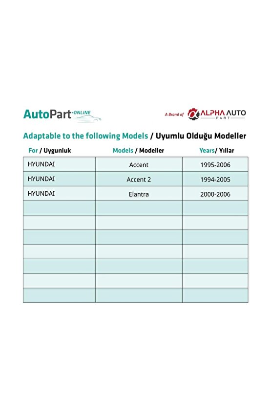 Hyundai için Cam Kenar Klips