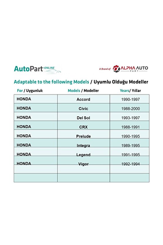 Honda Accord Civic Prelude Integra Legend için Çamurluk Klips - 10 Adet