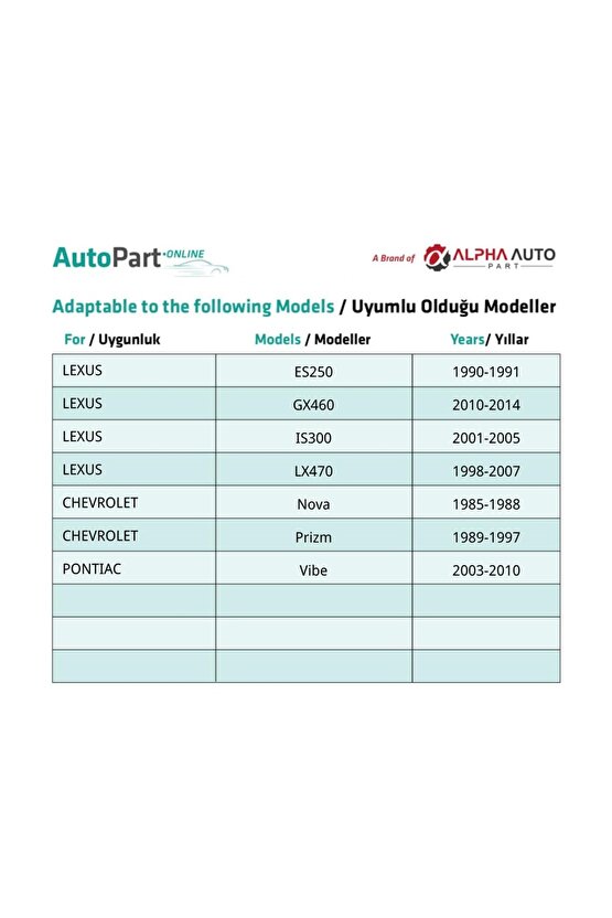 Toyota Lexus Chevrolet Pontiac için Davlumbaz ve Tampon Klips - 100 Adet