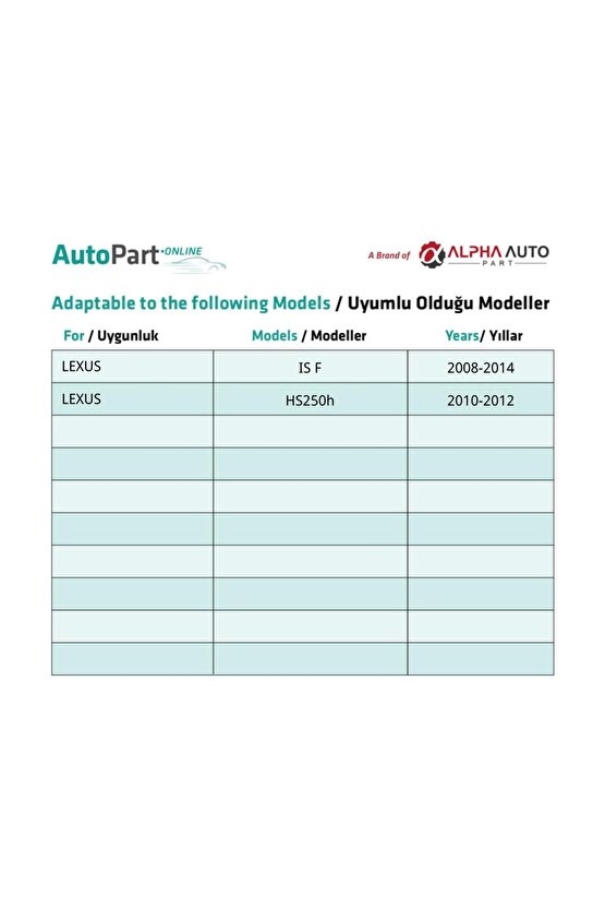 Toyota ve Lexus için Kapı Döşeme Klips- 1 Adet