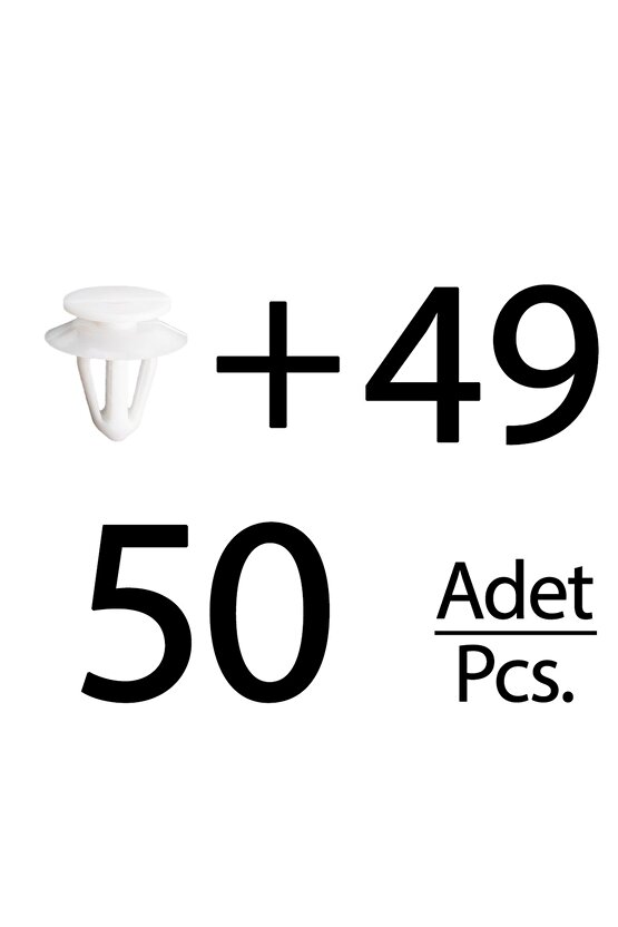 Opel için Döşeme Klipsi- 50 Adet