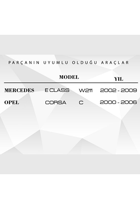 Mercedes E Class W211 için Kasa Kapı Kilit Dişlisi