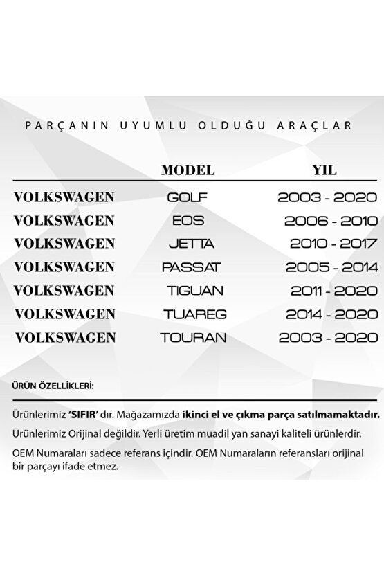 Vw Caddy, Skoda Kodiaq Için Ön Cam Silecek Suyu Fıskiye Memesi