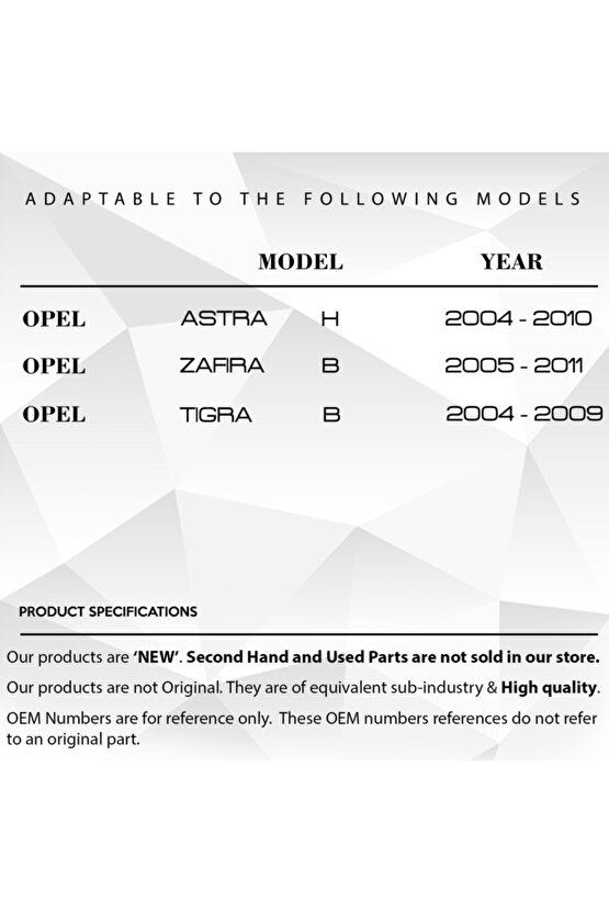 Opel Astra H,zafira,tigra B Için Cam Düğmesi Kapağı