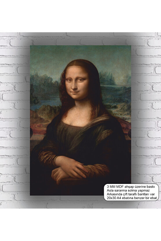 mona lisa tablosu mdf tablo ahşap poster