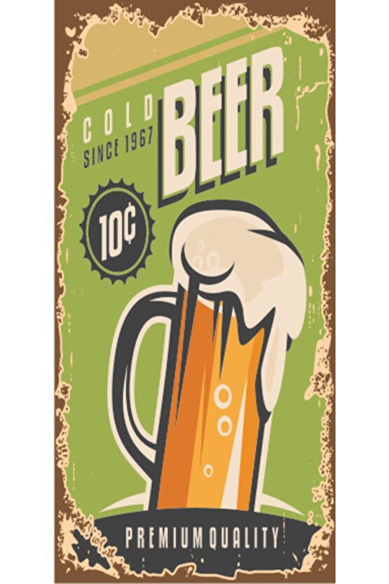 Kahve Zamanı  Retro Vintage Ahşap Poster