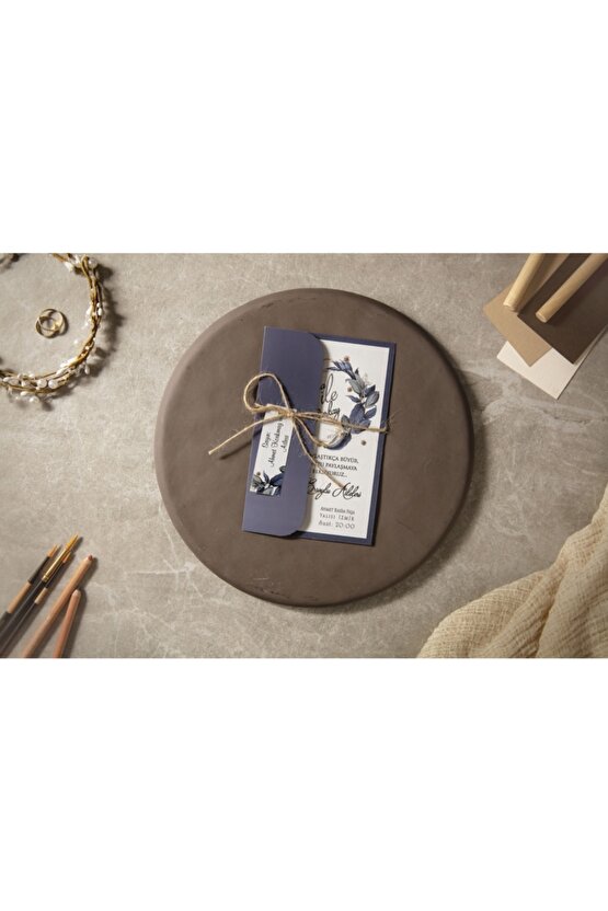 Fenomen Davetiye 7001 - 50 Adet Düğün, Nişan, Nikah Davetiyesi (BASKISIZ)