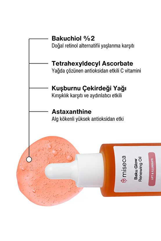Baku Glow Bitkisel Retinol Alternatifi Yenileyici Serum 30 ml | Bakuchiol Kuşburnu