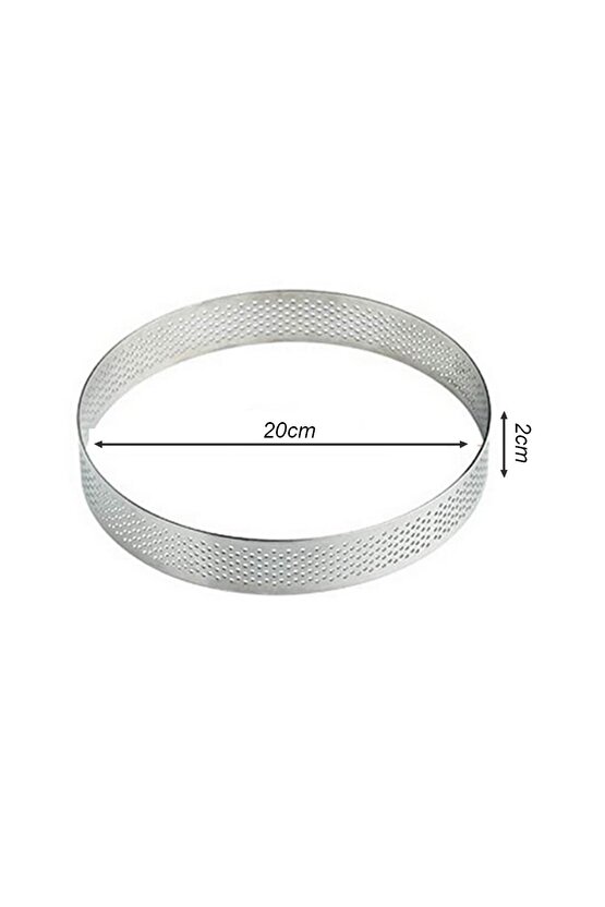 Narkalıp Yuvarlak Delikli Tart Kalıbı En 20cm