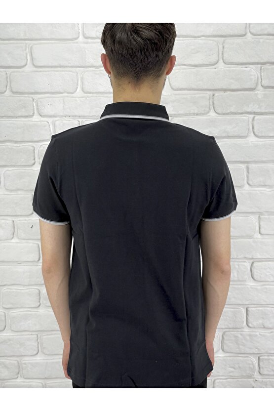 Erkek Lacost Çizgili Polo Yaka T-shirt 4614