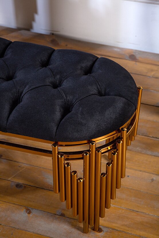 Gold Dresuar Puflu Ultra Lak Kaplama Dresuar Puflu