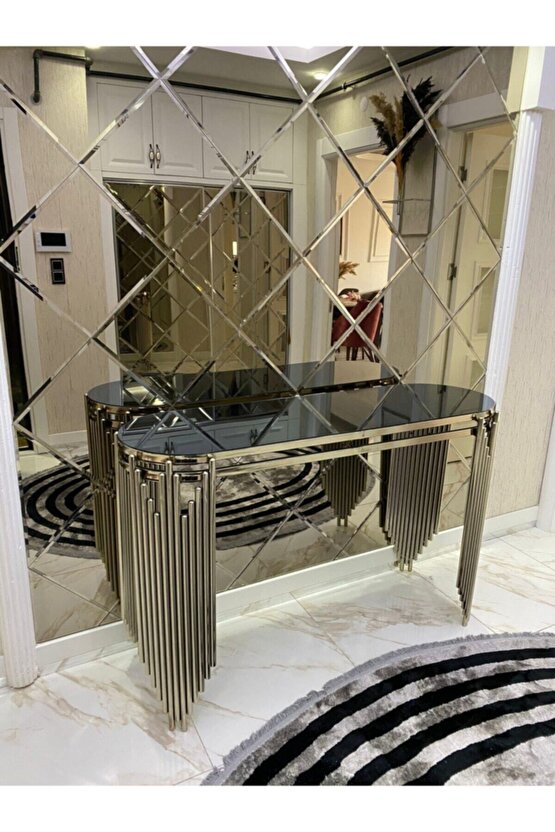 Piyano Model Lüx Gümüş Paslanmaz Dresuar