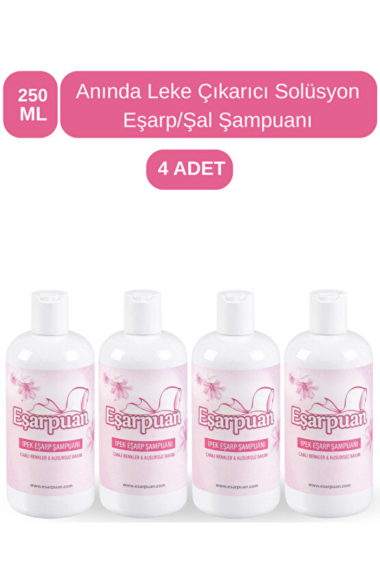 4lü Dev Ipek Şal Eşarp Şampuanı Anında Leke Çıkarıcı Solüsyon Set (4 ADET)