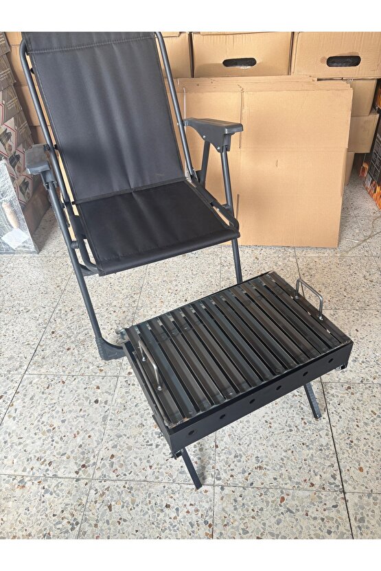 30x45 Demir Kamp Mangalı Ve Kılıf, Mangal Koruyucu Kılıf Örtü