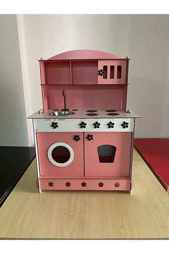 Oyuncak Mutfak, Ahşap Oyuncak Mutfak, Mutfak Seti Oyuncak - Çift Yüz Mdf
