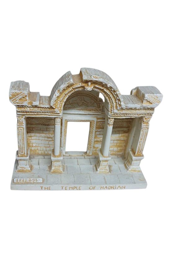 Efes Antik Kent Hadrian Tapınağı Temalı Dekoratif Mumluk & Biblo – Mermer Tozu & Polyester Heykel