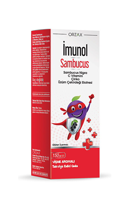 Sambucus Sanbucus Nigra C Vitamini Çinko Üzüm Çekirdeği Ekstresi 150 ml