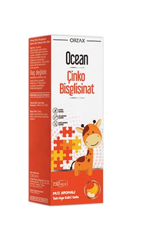 Ocean Çinko Bisglisinat Şurup Muz Aromalı 150 ml