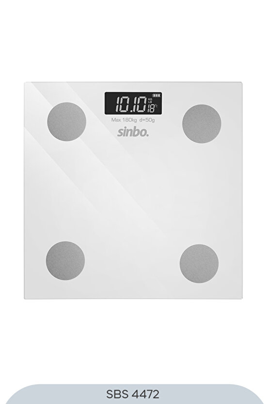 SBS-4472 Bluetooth Dijital Yağ Su Kas Vücut Kitle Endeksi Kilo Ölçer Tartı Baskül