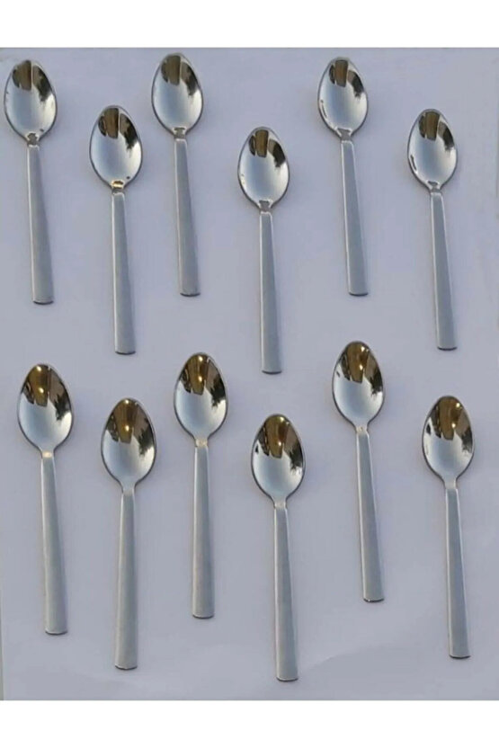 Paslanmaz Çelik Çay Kaşığı Seti 12 Adet
