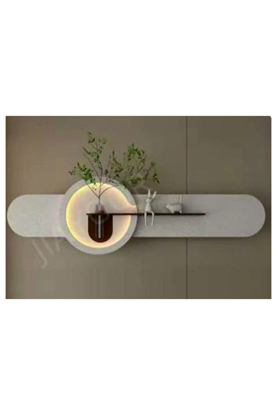 Led’li dekoratif tablo 100x35 cm modern saksılı tablo