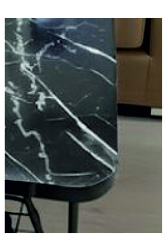 Siyah Metal Ayaklı 60x120 Cm Kalınlıklı (TEK MASA) SİYAH MERMER Mutfak - Balkon - Çalışma Masası