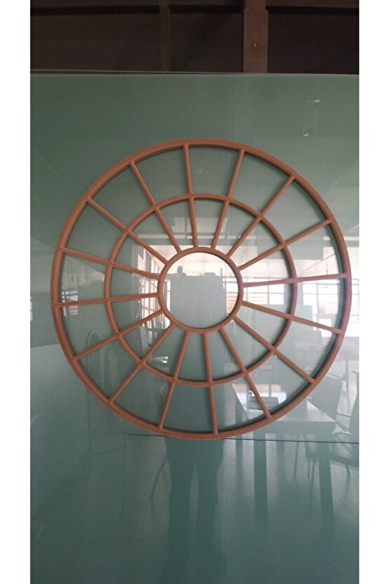 Kopya - Dekor Hint Pencere (90cm) Yuvarlak Ayna