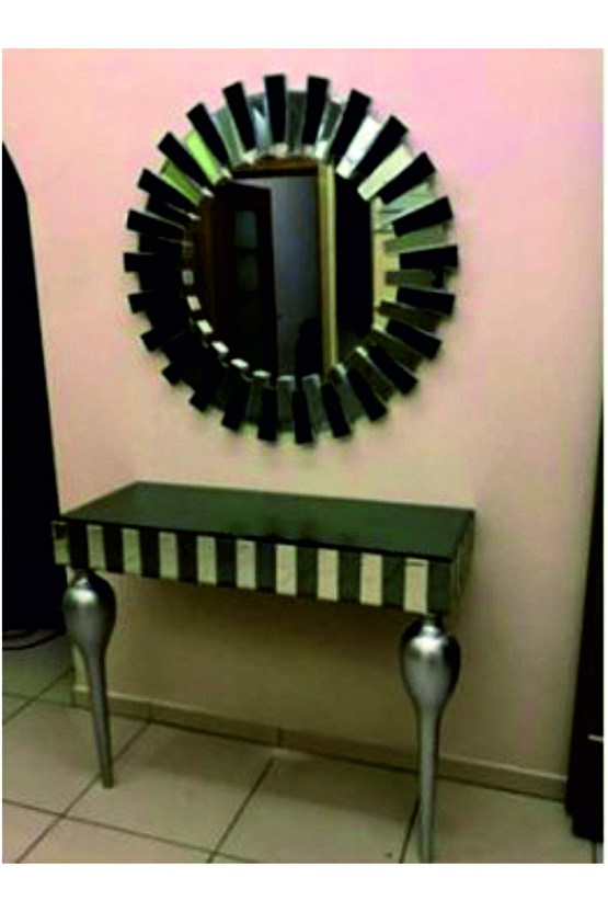 Dekoratif Meridyen Duvar Konsol Aynası Çap 80