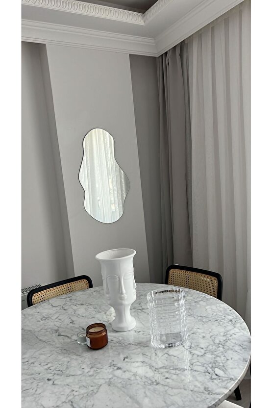 Asimetrik Ayna, Bulut Ayna, Boy Aynası, Duvar Dekor Ayna, Tasarım Ayna 79x45 Cm