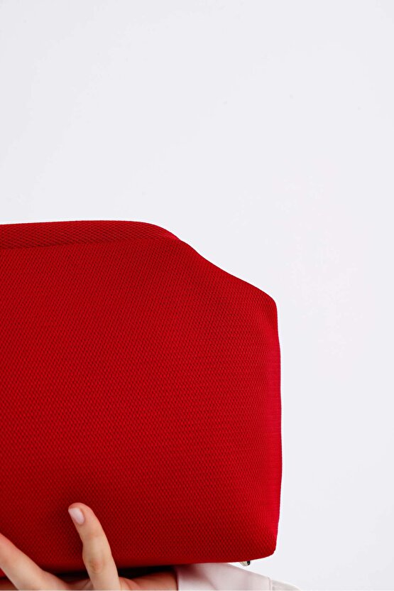 Heybes Kadın Kırmızı Clutch Portföy El Çantası