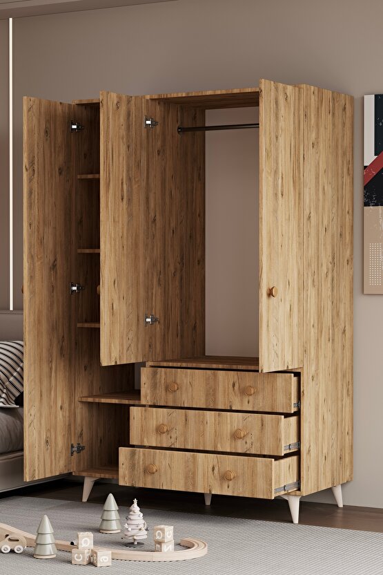 3 Kapaklı Lucky Gardrop Safir Bej