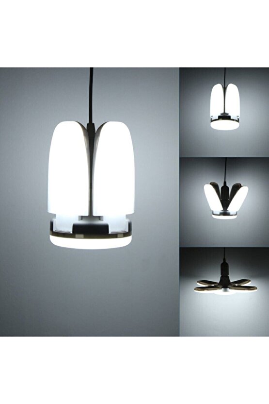 50 Watt - 5.000 Lumen 4 Kollu Katlanır Pervane Led Ampül-tasarruflu(DÖNMEZ!)