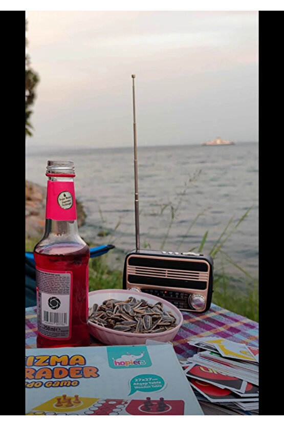 Nostaljik Bluetoothlu Retro Sunumluk Taşınabilir Radyo Müzik Kutusu