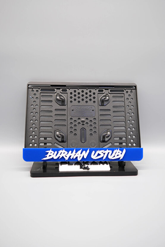 DÜZ AGRESİF FONTLU LACİVERT KİŞİYE ÖZEL İSİMLİ PLEKSİ MOTOR PLAKALIĞI