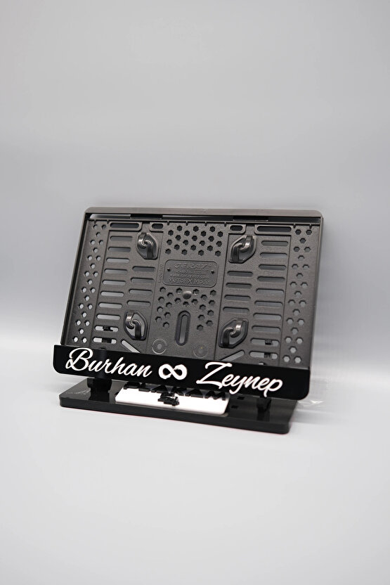 SONSUZLUK İŞARETLİ TARİHLİ ÇİFTLERE ÖZEL İSİMLİ PLEKSİ MOTOR PLAKALIĞI