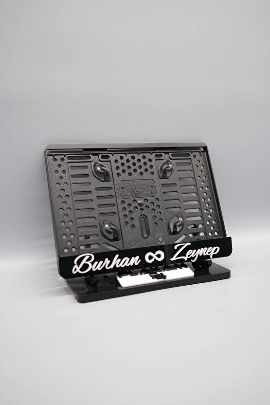 SONSUZLUK İŞARETLİ TARİHLİ ÇİFTLERE ÖZEL İSİMLİ PLEKSİ MOTOR PLAKALIĞI