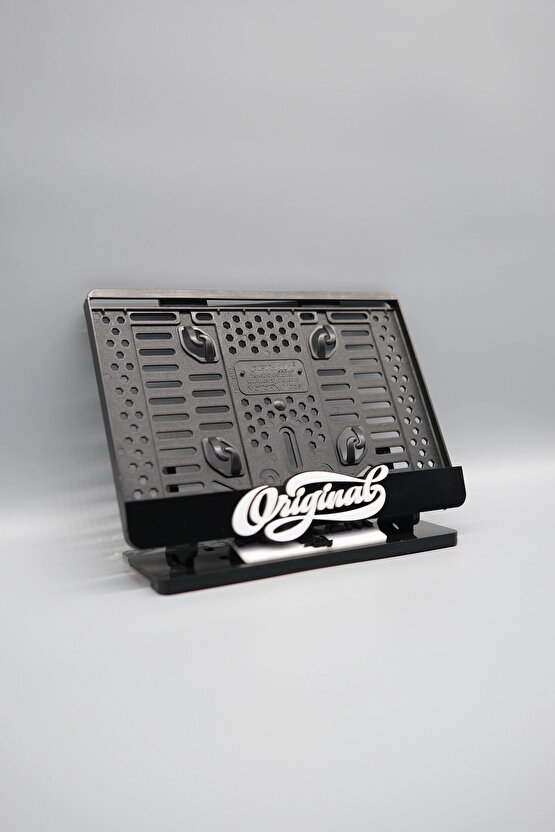 ORIGINAL 3D KABARTMALI SİYAH PLEKSİ MOTOR PLAKALIĞI