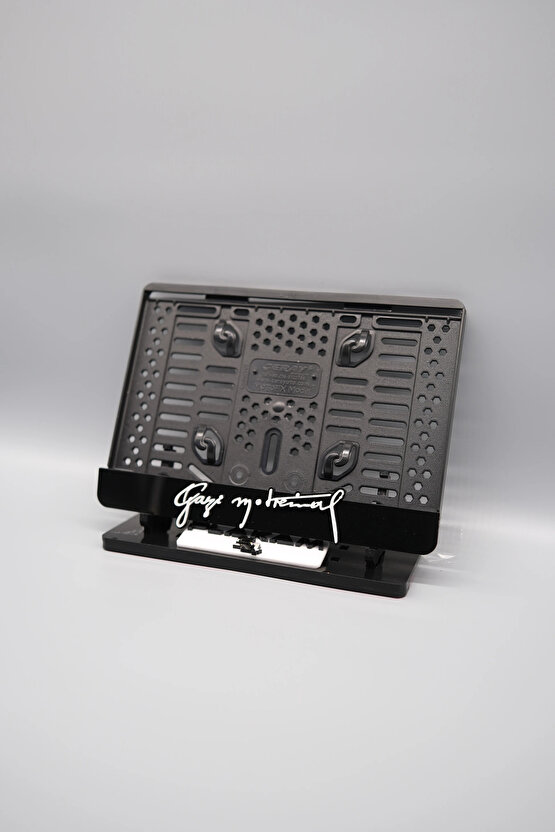 GAZİ MUSTAFA KEMAL İMZA BENZER 3D KABARTMALI PLEKSİ MOTOR PLAKALIĞI