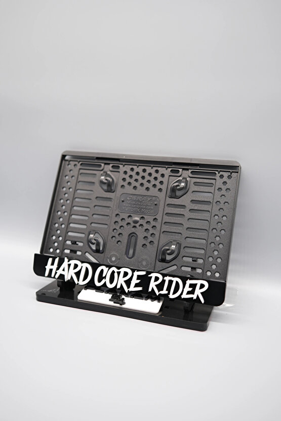 HARD CORE RIDER 3D KABARTMALI PLEKSİ MOTOR PLAKALIĞI