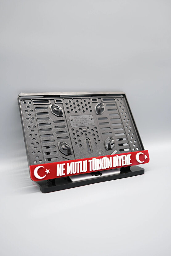 NE MUTLU TÜRKÜM DİYENE 3D KABARTMALI PLEKSİ MOTOR PLAKALIĞI