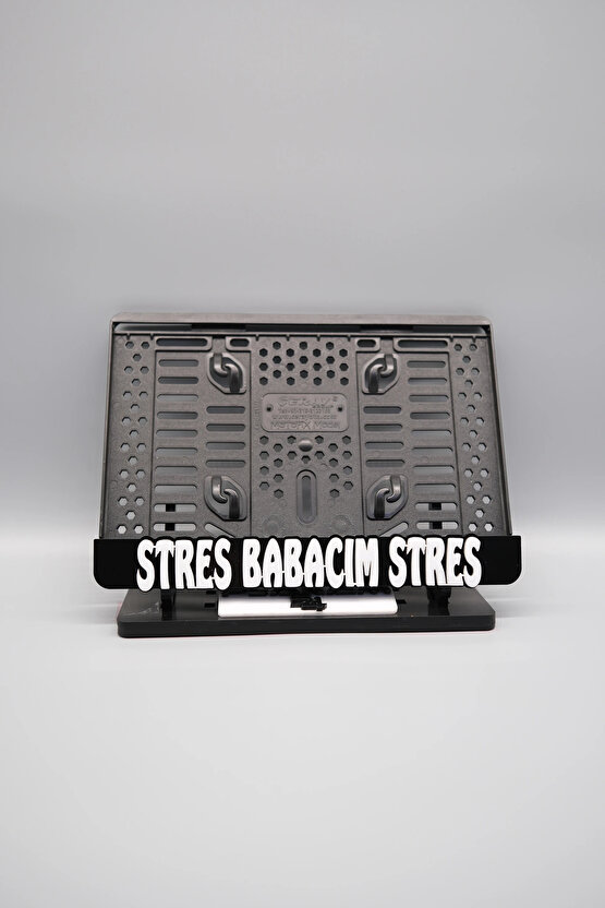 STRES BABACIM STRES 3D KABARTMALI SİYAH PLEKSİ MOTOR PLAKALIĞI